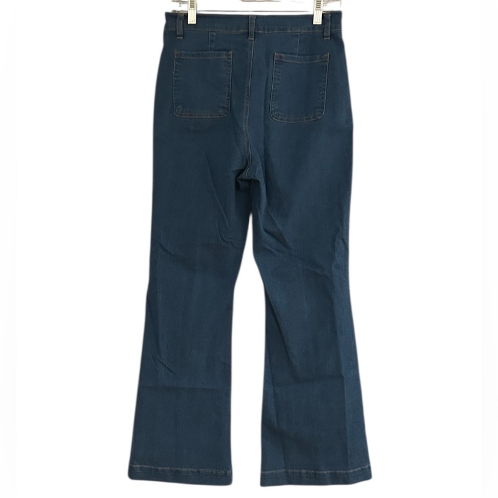 Jason Wu Stretch Wide Leg Jeans Size 6 Gold Buttons New Without Tags - Picture 2 of 12